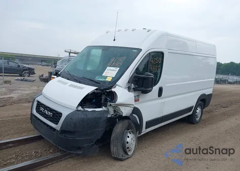 2021 Ram Promaster 1500 High Roof 136 Wb from USA, damaged, VIN 3C6LRVBG4ME553586